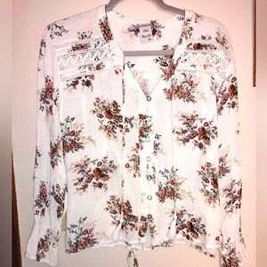 📦LAST CHANCE!Floral White Blouse (XL)